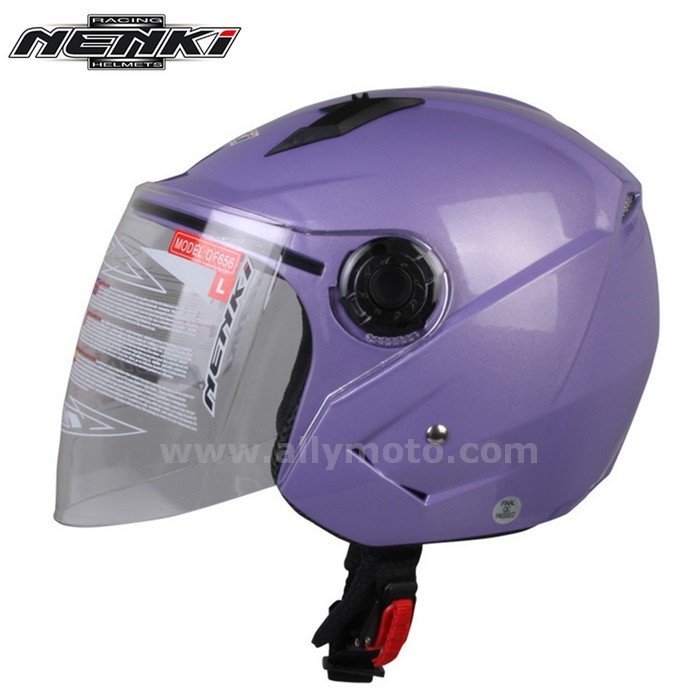 129 Nenki Open Face Helmet Motorbike Cruiser Chopper Touring Street Scooter Clear Lens Shield Men Women@4
